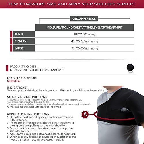OTC Neoprene Select Series Shoulder Support, Black, Medium