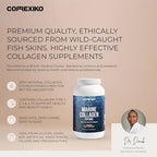 Hydrolyzed Marine Collagen Peptides Powder. Canadian Wild-Caught Fish Skin(Not Scales)-Colageno Hidrolizado en Polvo-Vital Protein Supplement for Skin, Hair, Joints and Digestion, Marine Powder (1kg)