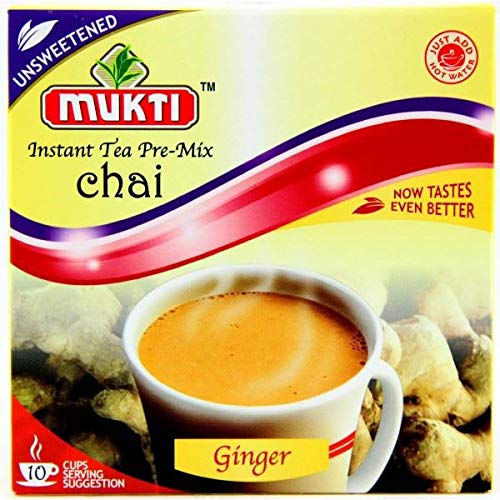 Mukti Unsweetned Ginger Chai Instant Pre-Mix - 10's - 220g - Pack of 1