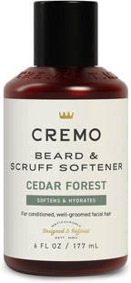 Cremo Cedar Forest Beard & Scruff Softener, Softens and Conditions Coarse Facial Hair of all Lengths in Just 30 Seconds, 6 Fluid Ounce