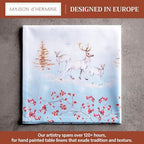 Maison d' Hermine Cloth Napkins Set of 4 100% Cotton for Thanksgiving Christmas Decorations Everyday Reusable Square Fall Napkins Cloth Washable Dinner Party (Fairy Tale Forest, 20"x20")