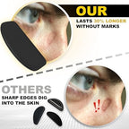Eyeglass Nose Pads Anti Slip - 6 Pairs Ultra Thin 1mm Silicone Nose Pads for Glasses - Soft Stick On Nose Cushions for Eyeglasses & Sunglasses - Glasses Accessories Kit - (Black Black)