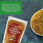 Jiva Organics Organic Coriander Powder 7 Oz - Non-GMO, Pure, Lab Tested - Dhania, Coriander Seeds Ground