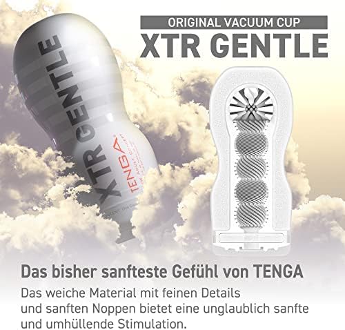 TENGA Male Masturbator Vacuum Cup Pleasure Device, Original Vacuum Cup Extra Gentle White
