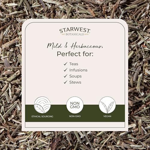 Starwest Botanicals Organic Vervain Herb - Dried Loose Leaf Herb for Tea & Herbal Blends, Cut & Sifted, Certified Kosher, Non-GMO - 4 oz Pouch