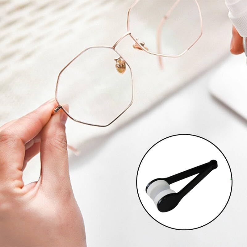 12PCS Eyeglass Cleaner, Mini Microfiber Cloths and Brush for Sunglasses, Eyewear and Reading Glasses