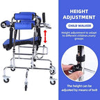 Disabled Walking Aids - Foldable Design Walker for Child, Adjustable Height Width Medical Walker, Comfortable Foam Armrest Mobility Rollator, Suitable for All Children Between 35in-51in