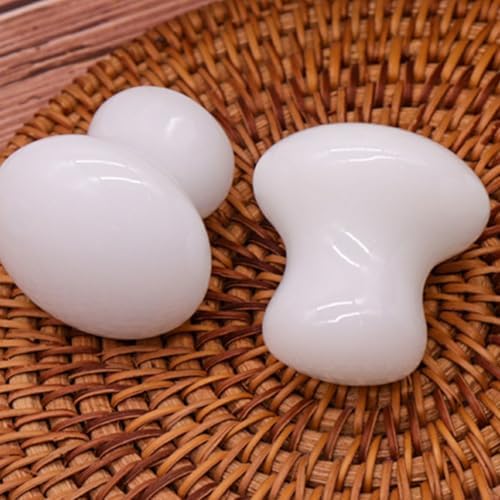 Uonlytech Spa Energy Round Jade Massage Mushroom Head Massager for Trigger Point Therapy Handheld Muscle Scraper Tool to Improve Circulation and Body Compact 3.1 Inch Size