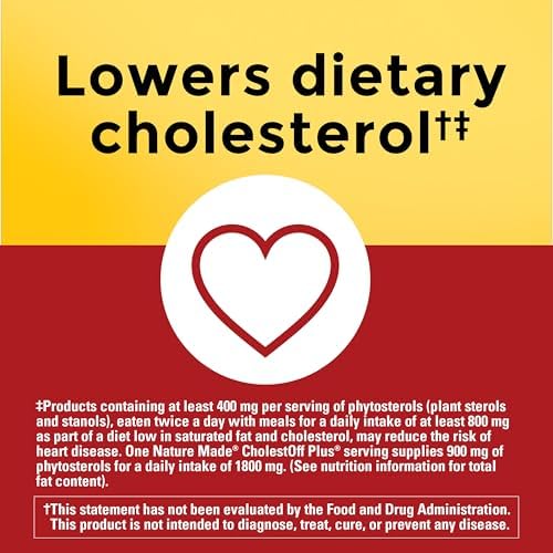 Nature Made CholestOff Plus, Dietary Supplement for Heart Health Support, 100 Softgels, 25 Day Supply