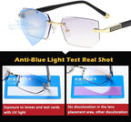 2023 New Sapphire High Hardness Anti-Blue Progressive Far and Near Dual-Use Reading Glasses