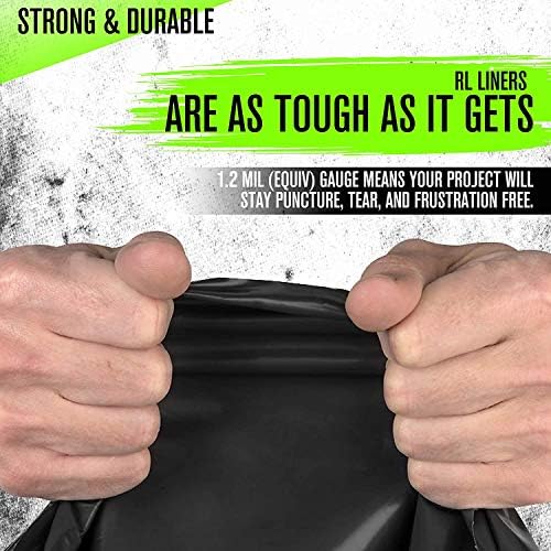 Aluf Plastics T-Tough Roll Pack Low Density Repro Blend Star Seal Coreless Rolls Bag, 33 Gallon Capacity, 39" Length x 33" Width, H Strength, Black (Pack of 100)
