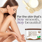 Satin Smooth Soy Hair Removal Wax - Painless Waxing for Sensitive Skin, Effective for Face, Legs, & Bikini, Ideal for Fine to Coarse Hair 14 oz