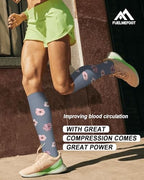 6 Pairs Compression Socks for Women & Men 15-20mmHg Graduated Support Knee High Socks for Nurses, Travel, Athletic