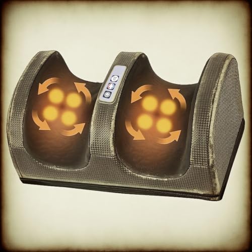 Electric Foot Massager – Black, with Heating & Deep Kneading. Relieves Fatigue for Feet, Legs & Hands. Perfect for Valentine’s Day, Mother’s Day & Gifts for Loved Ones.