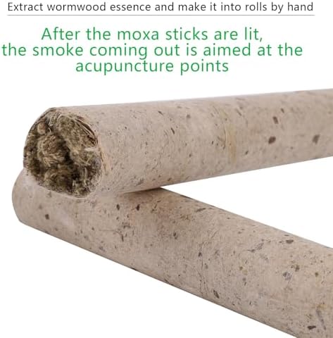 Moxa Sticks Natural Mugwort Rolls Pure Handmade 3-Years Purity Wormwood for Moxibustion （10 per Box）