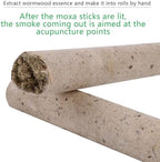 Moxa Sticks Natural Mugwort Rolls Pure Handmade 3-Years Purity Wormwood for Moxibustion （10 per Box）
