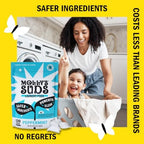 Molly's Suds Laundry Detergent Pods | Clean Detergent for Sensitive Skin | Ultra Concentrated and Stain Fighting | Peppermint - 120 Count (Value Pack)