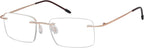 Eyekepper Frameless Reading Glasses for Men Reading - Rectangle Rimless Reader Eyeglasses Gold
