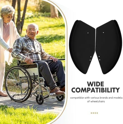 1 Pair Wheelchair Guard Wheelchair Clothing Guard Wind-Proof Board Skirt Guards Part Side Board Accessory Side Black Abs