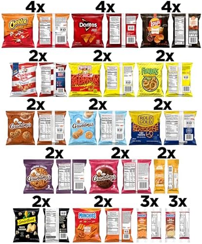 Frito-Lay Ultimate Snack Care Package, Variety Assortment of Chips, Cookies, Crackers & More, 3.39 Pounds, (Pack of 40)