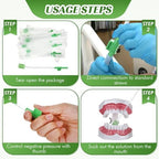 Threlaco 100 Pcs Oral Care Single Use Suction Swab Bulk Disposable Suction Toothbrush Individually Wrapped Swab Sponge for Elderly Adults Oral Dental Mouth Care