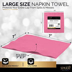 Big Party Pack 40 Count Pink Dinner Napkins Tableware- Ideal for Wedding, Party, Birthday, Dinner, Lunch, Cocktails. (7” x 7”)