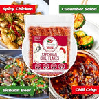 Sichuan Chili Flakes, 8 oz - Traditional Red Pepper Spices and Szechuan Seasoning for Thai, Korean, Mexican, and Asian Dishes, Authentic Medium Hot Flavor for Kimchi, Pizza, Tacos, or Oils by Amazing Chiles and Spices