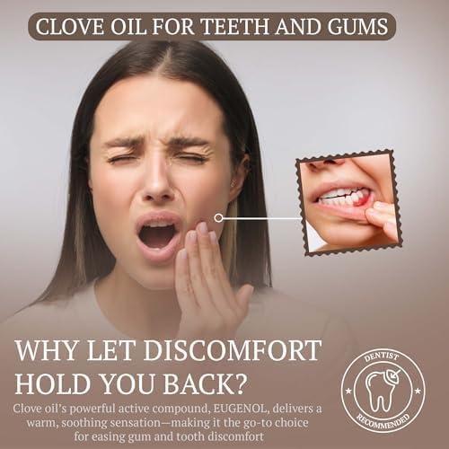 Organic Clove Essential Oil – 100% Pure, USDA Certified Clove Bud Oil for Teeth & Gums, Toothache Relief, Hair Growth & Aromatherapy – Premium Cloves Oil for DIY Wellness by Fiora Naturals