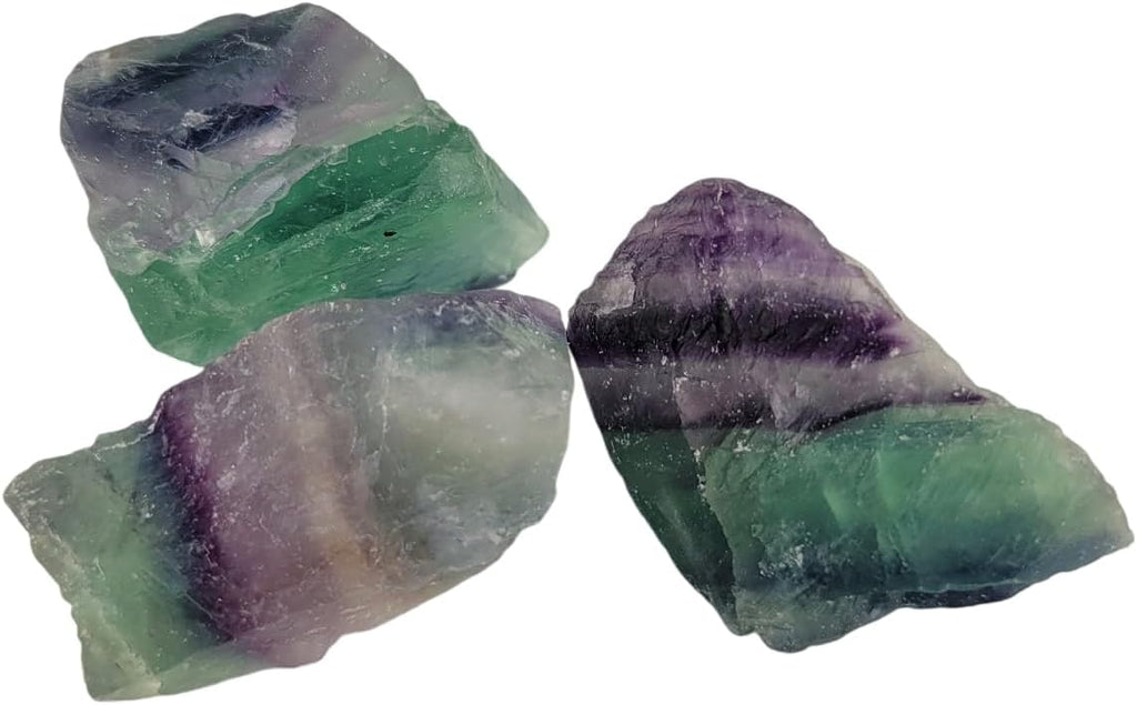 3-5Pcs Natural Raw Crystals 1''-2'' Rough Rainbow Fluorite Rocks for Tumbling Polishing Cabbing Gemstones Crystals and Healing Stones for Wicca Reiki,Fountian Rocks for Decorations (Rainbow Fluorite)