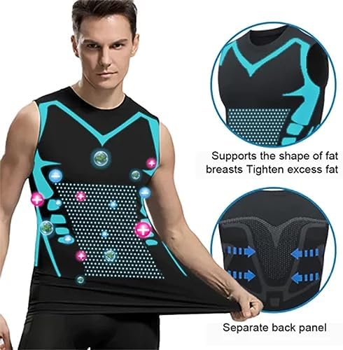 2025 New Version Ionic Shaping Vest Men, Comfortable and Breathable Ice-Silk Fabric