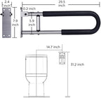 Handicap Grab Bars Rails 30 Inch Toilet Handrails Bathroom Safety Bar Hand Support Rail Handicapped Handrail Accessories for Seniors Elderly (30inch)