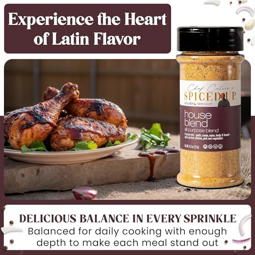 Spiced Up House Blend All Purpose Seasoning for Grilling & Cooking, Mix Spices for Roasting Chicken & Ribs | Bold, Smoky & Savory Flavor - Kosher, Non-GMO, Vegan, Gluten-Free Rub for Daily Use, 4.3 Oz