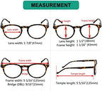 Eyekepper Oval Spring Hinges Ladies Reading Glasses +0.75 Tortoise Frame Round Reader Eyeglasses for Women Reading