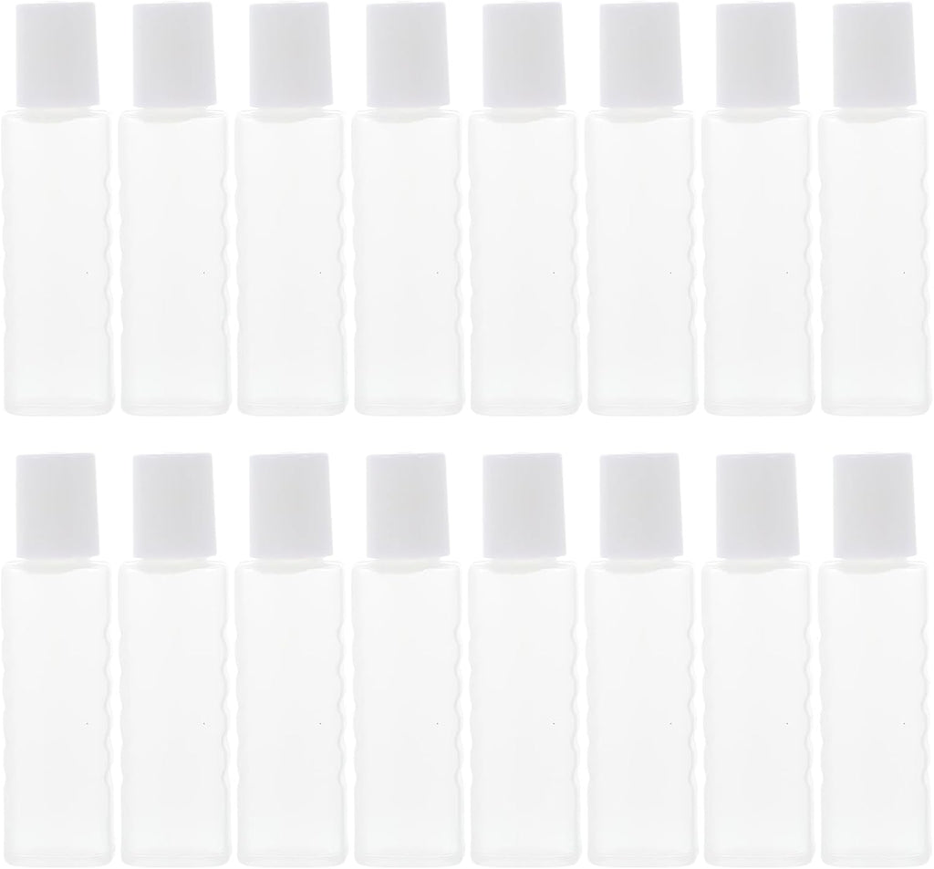 Healifty 25-Pack Mini Liquid Bottles 0.39 Oz Leak-Proof Contact Lens Care Solution Containers with Screw Caps for Eye Drops Travel and Portable Use