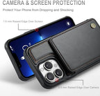 Vinich for iPhone 13 Pro Max Wallet Case with Card Holder, RFID Blocking Credit Slots Kickstand Shockproof Phone Cover Fit for iPhone 13 Pro Max 6.7" Black
