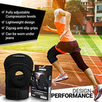 Physix Gear Knee Brace for Men & Women - Adjustable Patella Compression Knee Support for Arthritis, ACL & MCL, Meniscus Tear, Plus Size Knee Brace w/Side Stabilizers, Knee discomfort Recovery