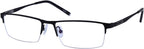 Half Rim Reading Glasses Mens Womens Readers in 4 Colours