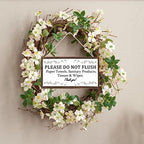 TOMATO FANQIE Warning Sign- Please Do Not Flush Paper Towels, Sanitary Products, Tissues & Wipes Vintage Style Sign/Plaque 5 X 10 inch (US-G031)
