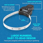 MEDca Body Fat Caliper and Measuring Tape for Body - Skinfold Calipers and Body Fat Tape Measure Tool for Accurately Measuring BMI Skin Fold Fitness and Weight-Loss, (Black)