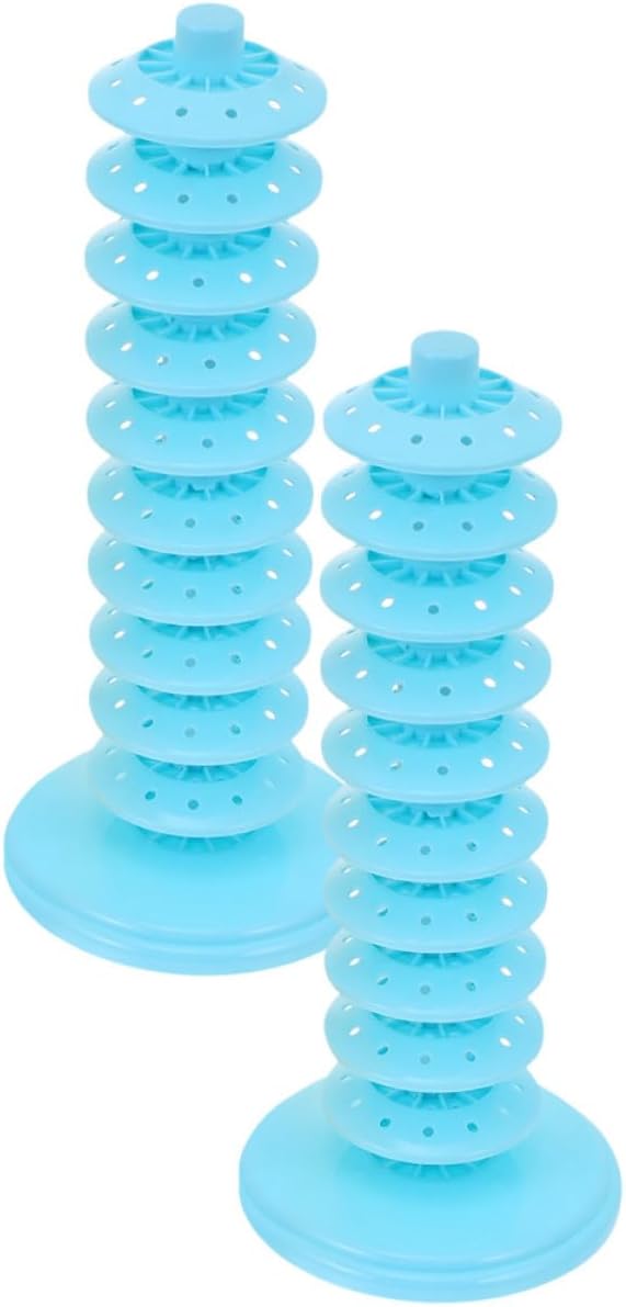SOLUSTRE Multi-tier Lollipop Stand with Adjustable Blue Pp Base, Reusable Decorative Candy Holder for Party Favors and Event Displays, 10-layer 2pcs