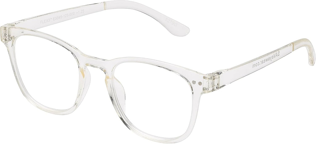 SAV Flex 3 Unisex Readers E5045 - Feather-Light, Ultra-Flexible Material, Scratch-Resistant AR-Coated Lenses for Men & Women