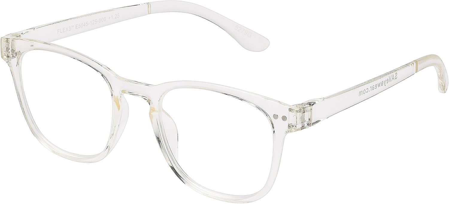 SAV Flex 3 Unisex Readers E5045 - Feather-Light, Ultra-Flexible Material, Scratch-Resistant AR-Coated Lenses for Men & Women