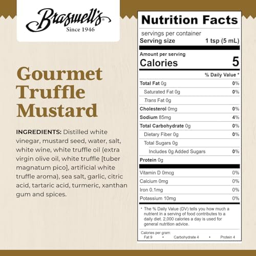 Braswell’s Gourmet Truffle Mustard – Small-Batch, Renowned Specialty, Made in USA, Since 1946 (8oz)