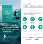 Purity Coffee FLOW Original Medium Roast Ground (12oz Bag) | Specialty-Grade USDA Organic Arabica Blend | Third Party Tested for Mold, Mycotoxins & Pesticides