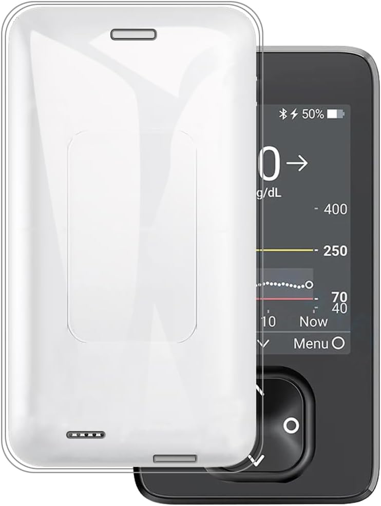 Case Compatible with Dexcom G7 Case Shockproof TPU Soft Flexible Gel Protective Phone Cover with Anti-Scratch & Military-Grade Anti-Drop (Clear)