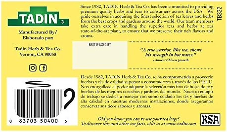 Tadin Lemongrass Herbal Tea. Caffeine Free. 24 Tea Bags. 0.84 oz. Pack of 2