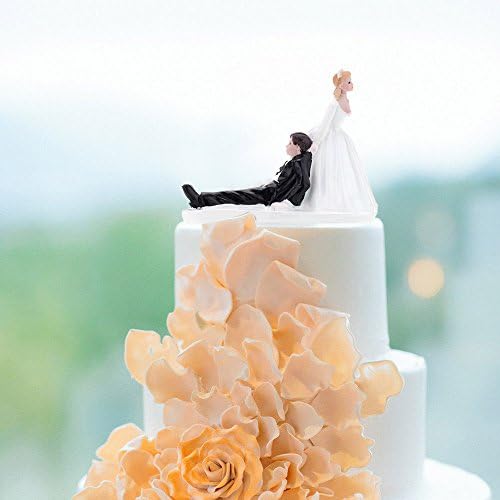 Cake Topper Bride Dragging Groom Funny Reluctant Groom Figurines Wedding Cake Topper Romantic Wedding Party Decoration Adorable Figurine Craft Gift