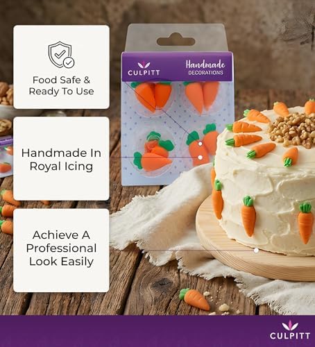 Culpitt 381 Carrot Sugar Pipings 12 Pack, 2.5 Centimetre, Orange