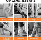 Compression Ankle Braces for Plantar Fasciitis: Pain Relief Ankle and Arch Support Socks for Foot Swelling, Heel Spurs, and Achilles Tendonitis, Breathable and Comfortable Design for All-day Wear