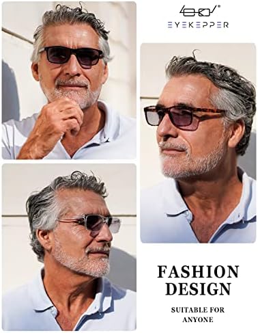 Eyekepper Transition Photochromic Reading Glasses for Women and Men Brown +3.50